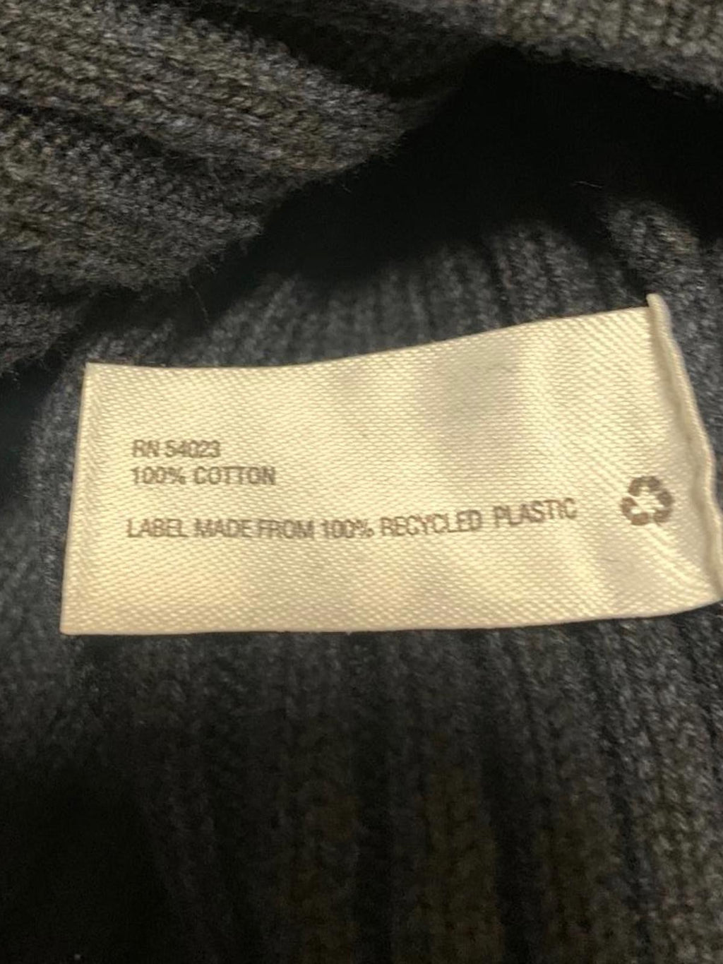 Suéter de punto acanalado negro de manga larga, talla XXL, para hombre de Gap, 100 % algodón, nuevo