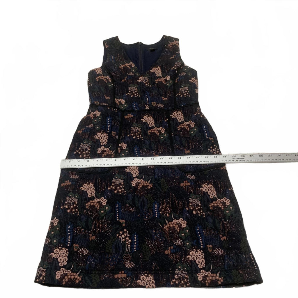 Vestido mini sin mangas con estampado floral negro de Ann Taylor Petite para mujer, talla 0P