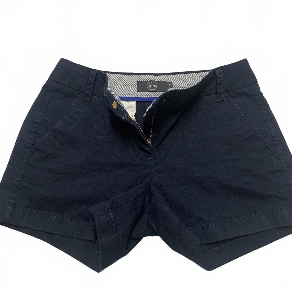 Pantalones cortos chinos J.Crew para mujer, talla 2, azul marino, ancho 30,5, algodón