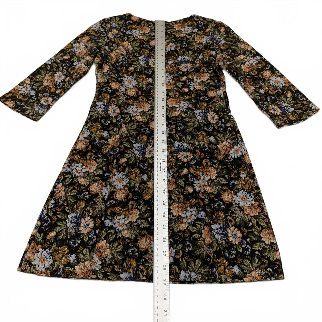 Vestido floral Zara Trafaluc para mujer, talla S, manga larga, estilo retro Y2K