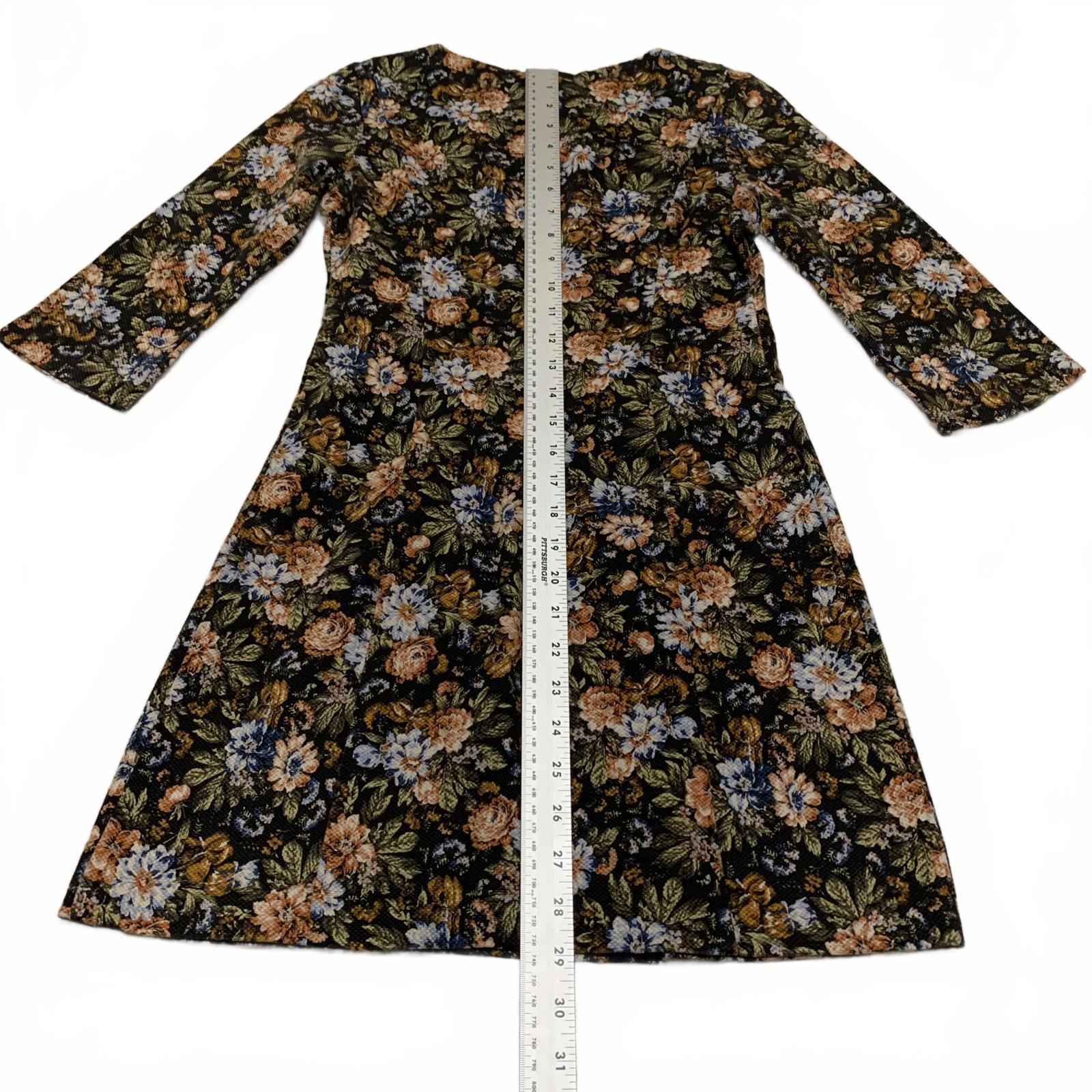 Vestido floral Zara Trafaluc para mujer, talla S, manga larga, estilo retro Y2K