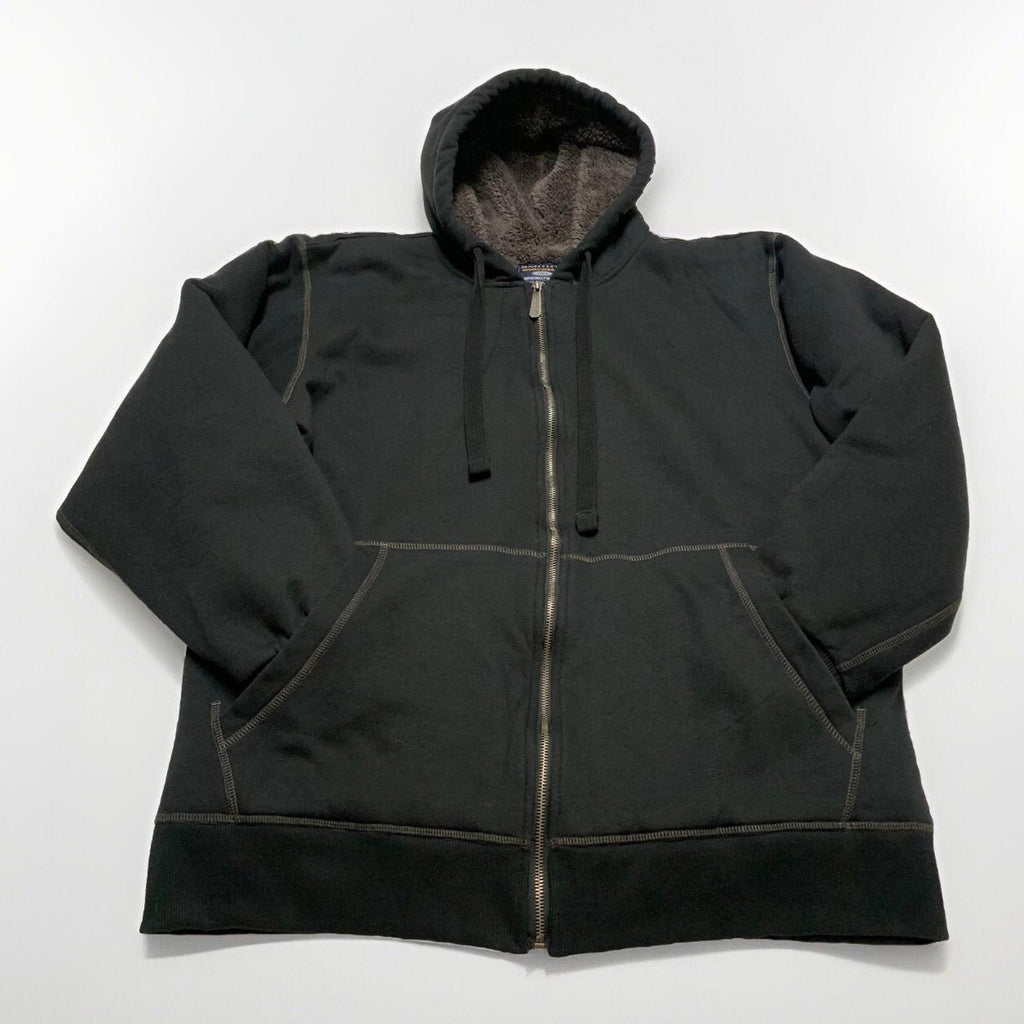 Chaqueta con capucha y forro de sherpa suave negra grande para hombre de Smith's Work Wear