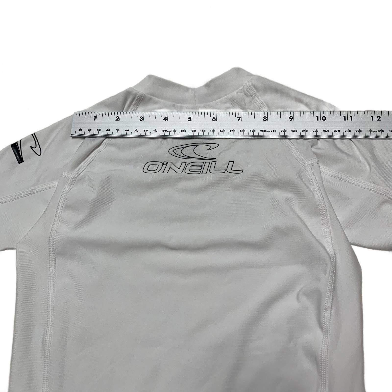 Traje de baño O'Neill Performance Fit para niños, talla 8, color blanco, con protección solar y contra erupciones UV