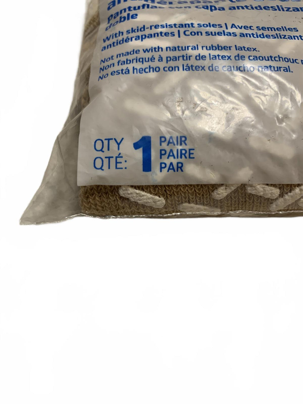 Pantuflas Medline de doble tirante, talla extragrande, color beige, lote de 5 pares