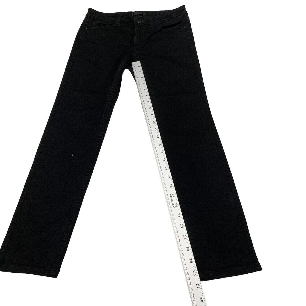 Vaqueros ajustados negros de tiro medio de mezcla de algodón y mezclilla de Uniqlo para hombre, talla 27 x 26,75