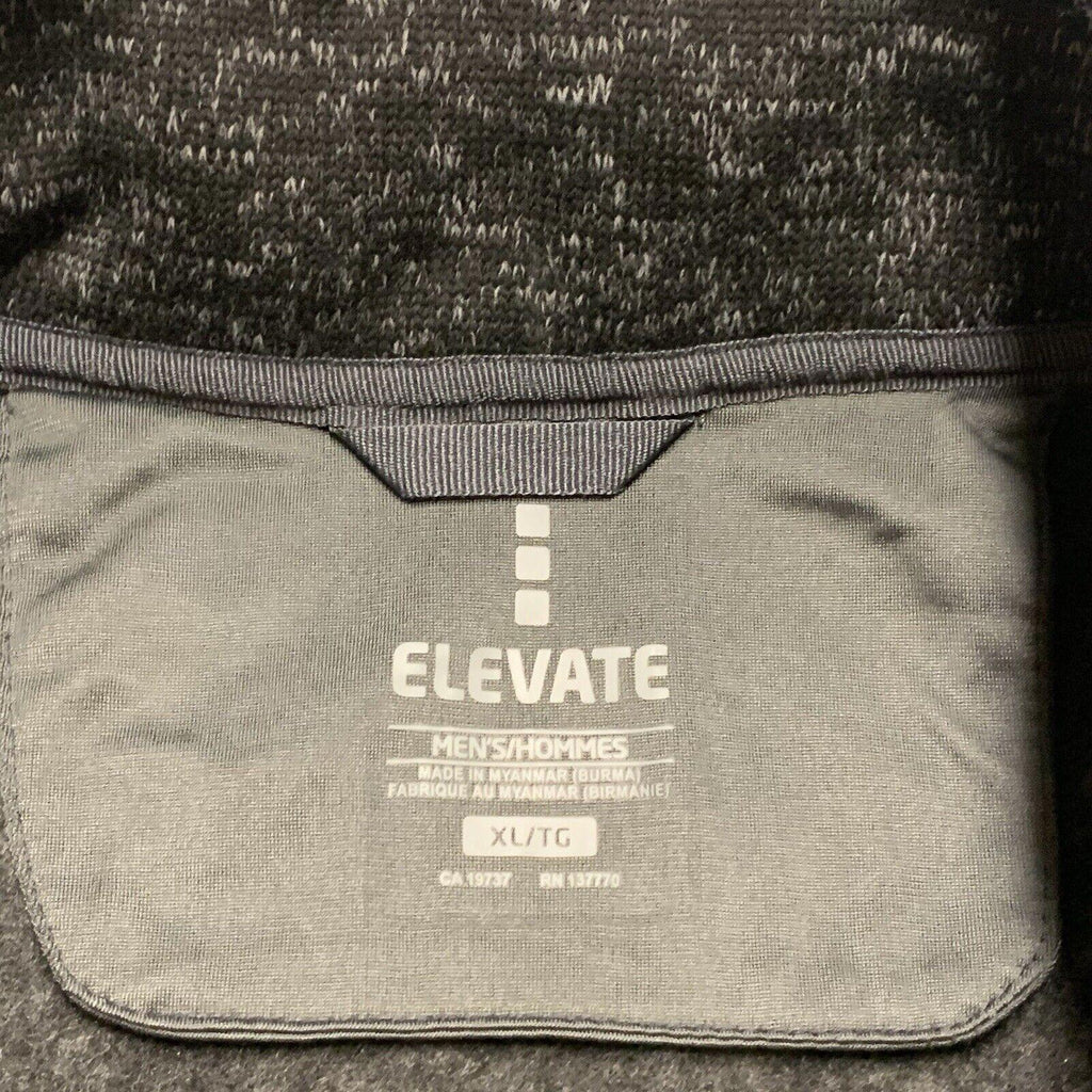 Chaqueta de forro polar Elevate de United Airlines, color negro carbón jaspeado, talla XL