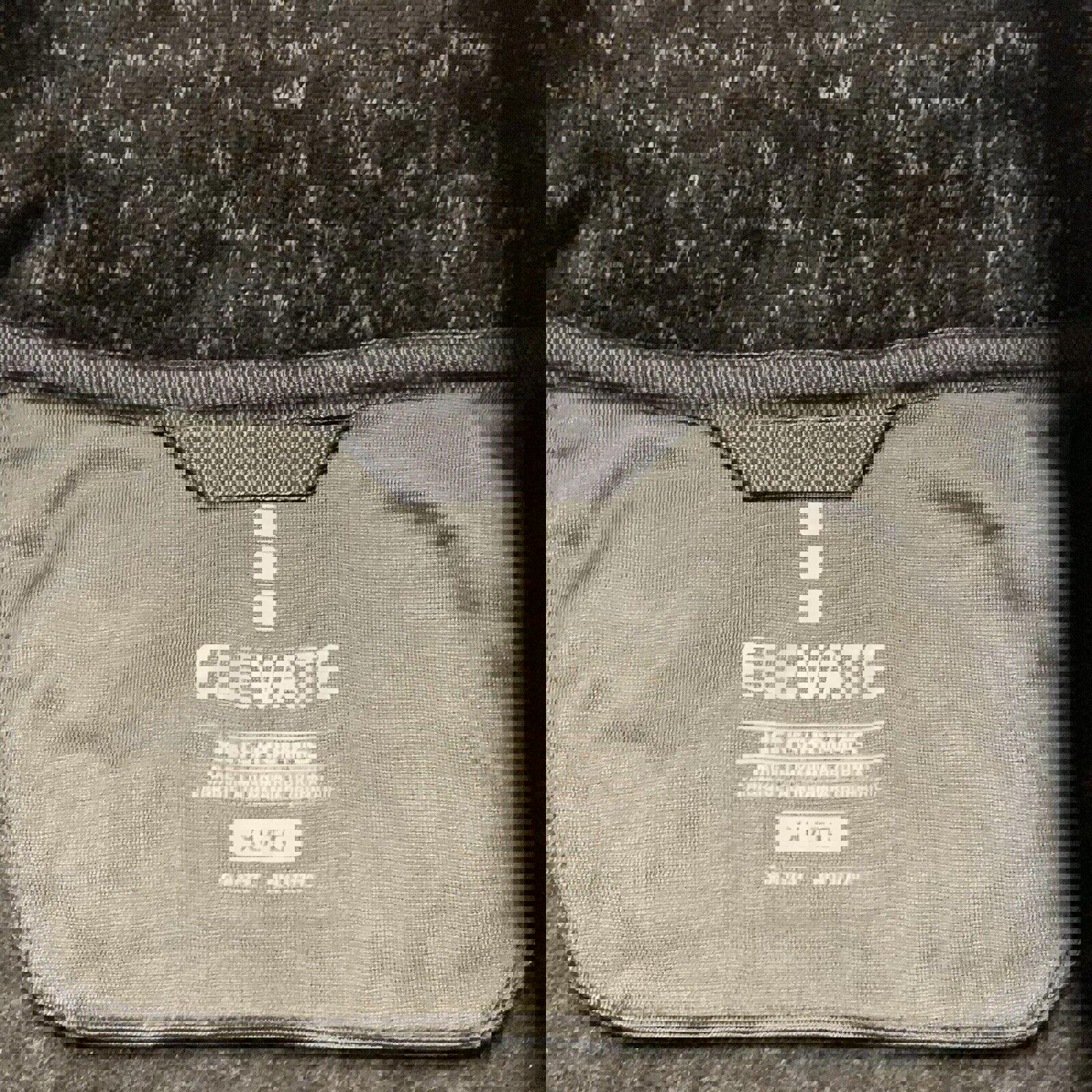 Chaqueta de forro polar Elevate de United Airlines, color negro carbón jaspeado, talla XL