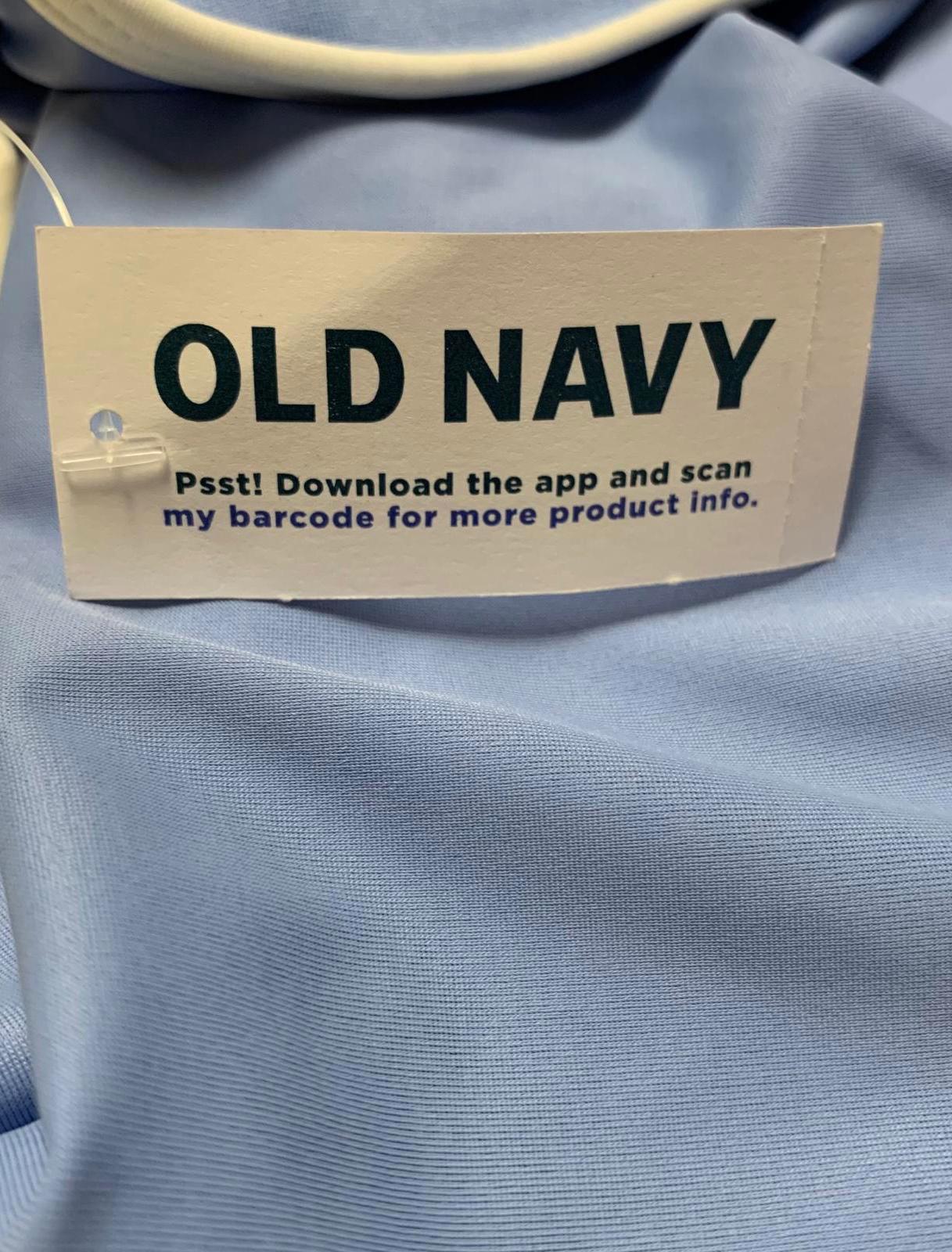 Traje de baño de una pieza azul XXL para mujer de Old Navy con cremallera frontal