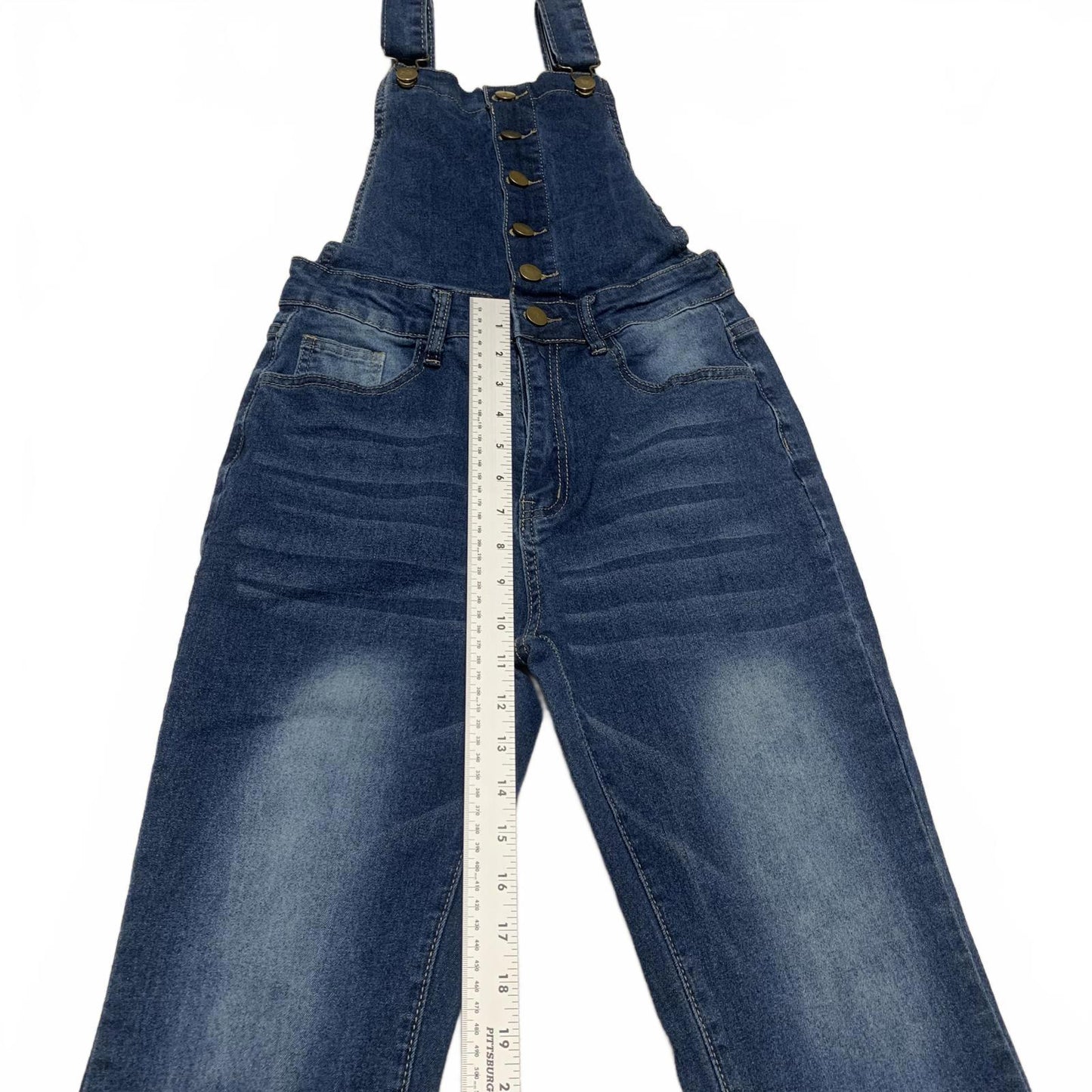 Denim Overalls Women's Size Small Blue Flared Legs Jeans