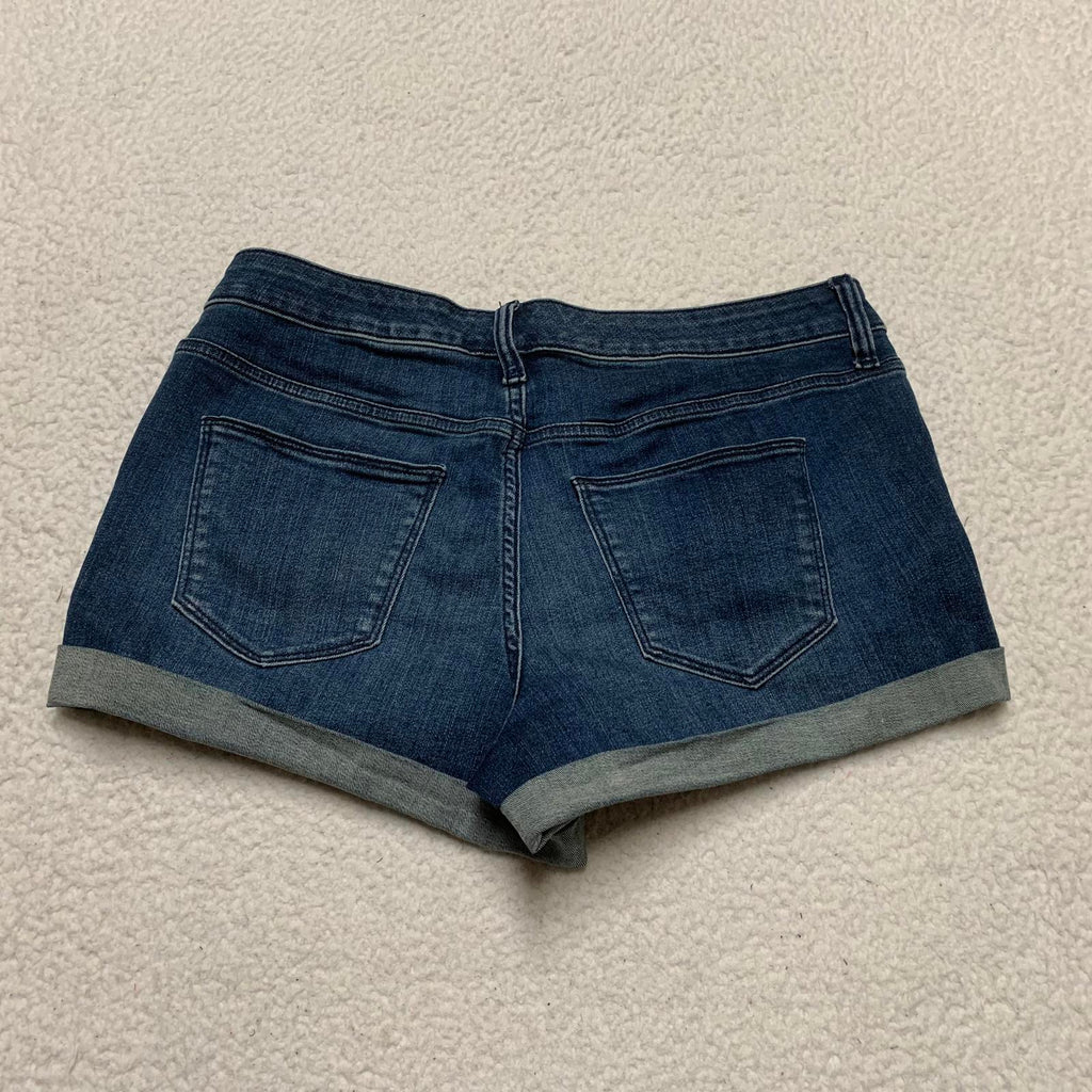 Pantalones cortos vaqueros de tiro medio azules de Universal Thread para mujer, talla 10