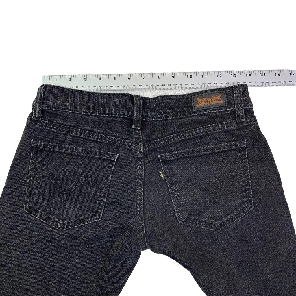 Vaqueros Levi's 524 para niñas, talla 5, negros, ajustados y elásticos.