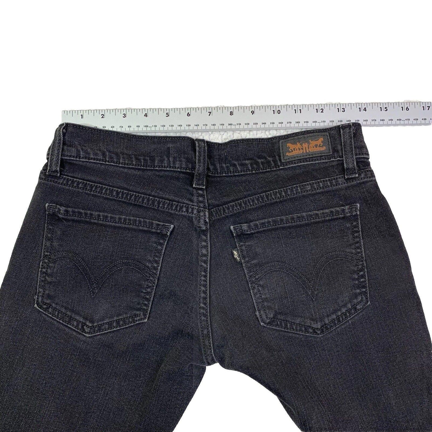 Levis 524 Jeans Girls 5 S/C Black Super low Skinny  Stretch