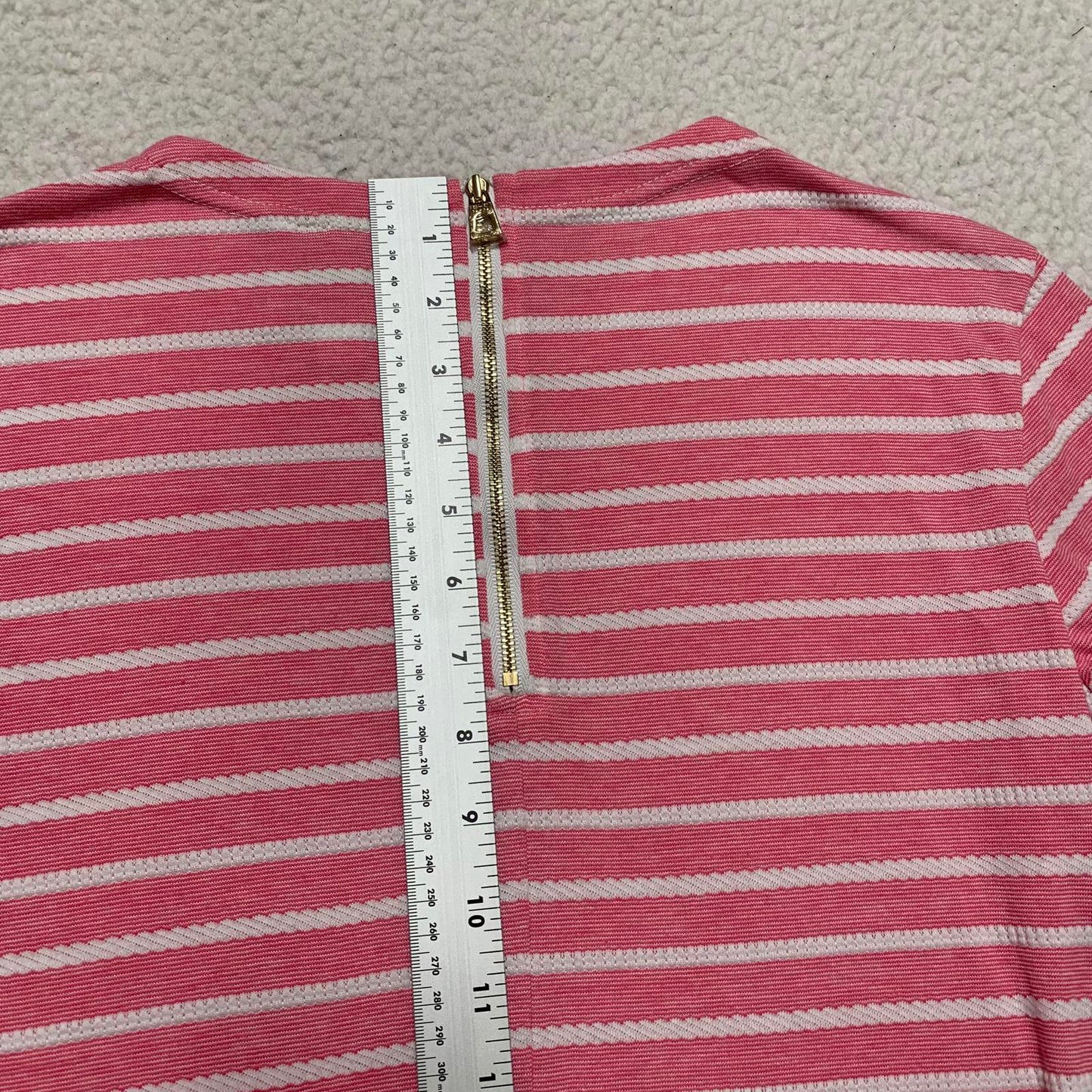Sail to Sable Juniors Size X-Small Pink White Striped Long Sleeve Summer Dress