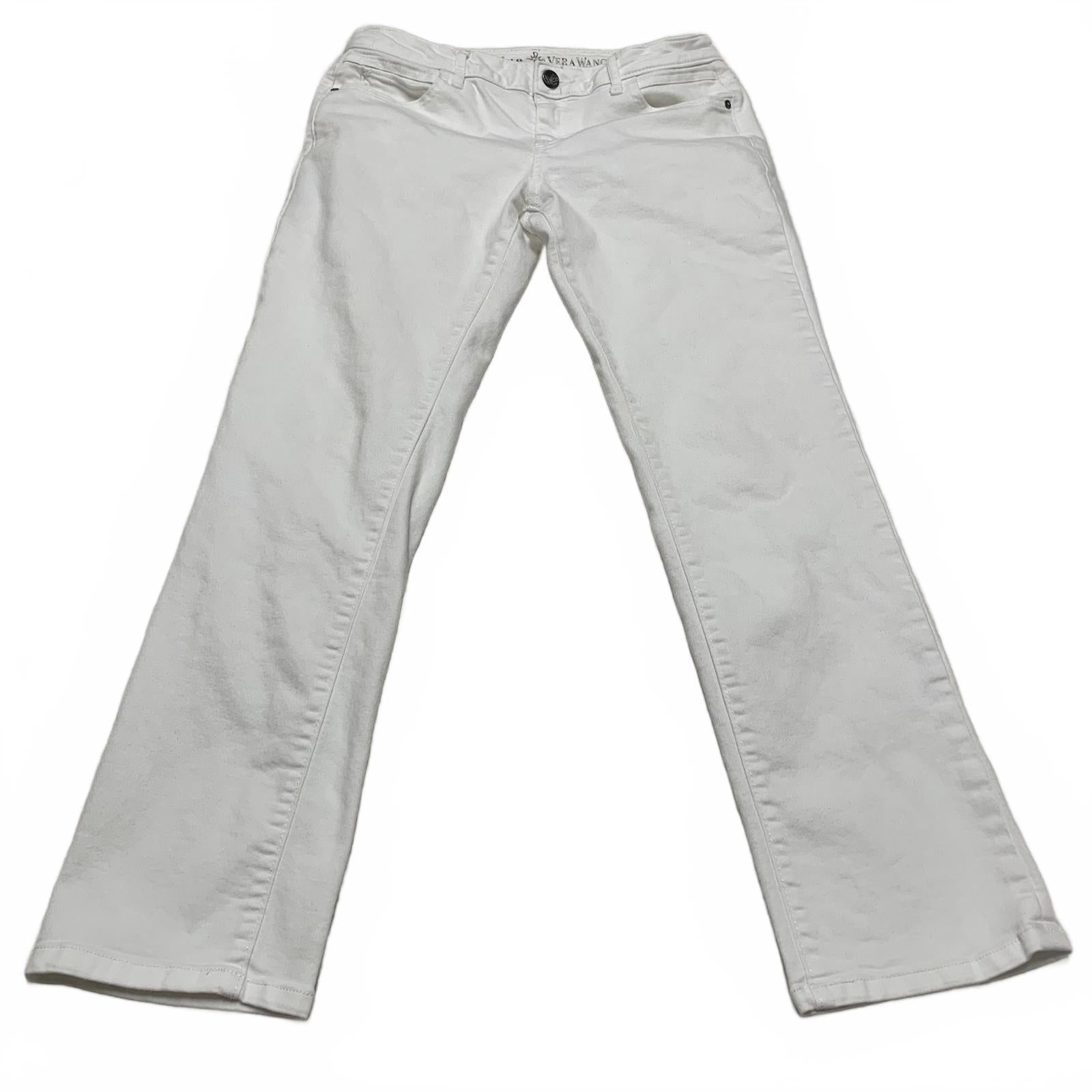 Pantalones capri blancos Simply Vera Vera Wang para mujer, talla 4