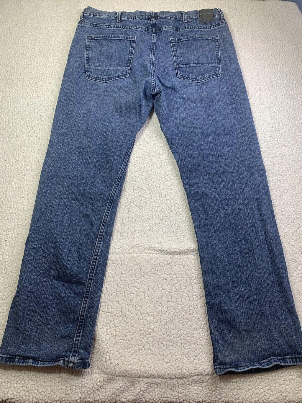 Nautica Jeans para hombre, talla W38 32L, corte relajado, azul elástico