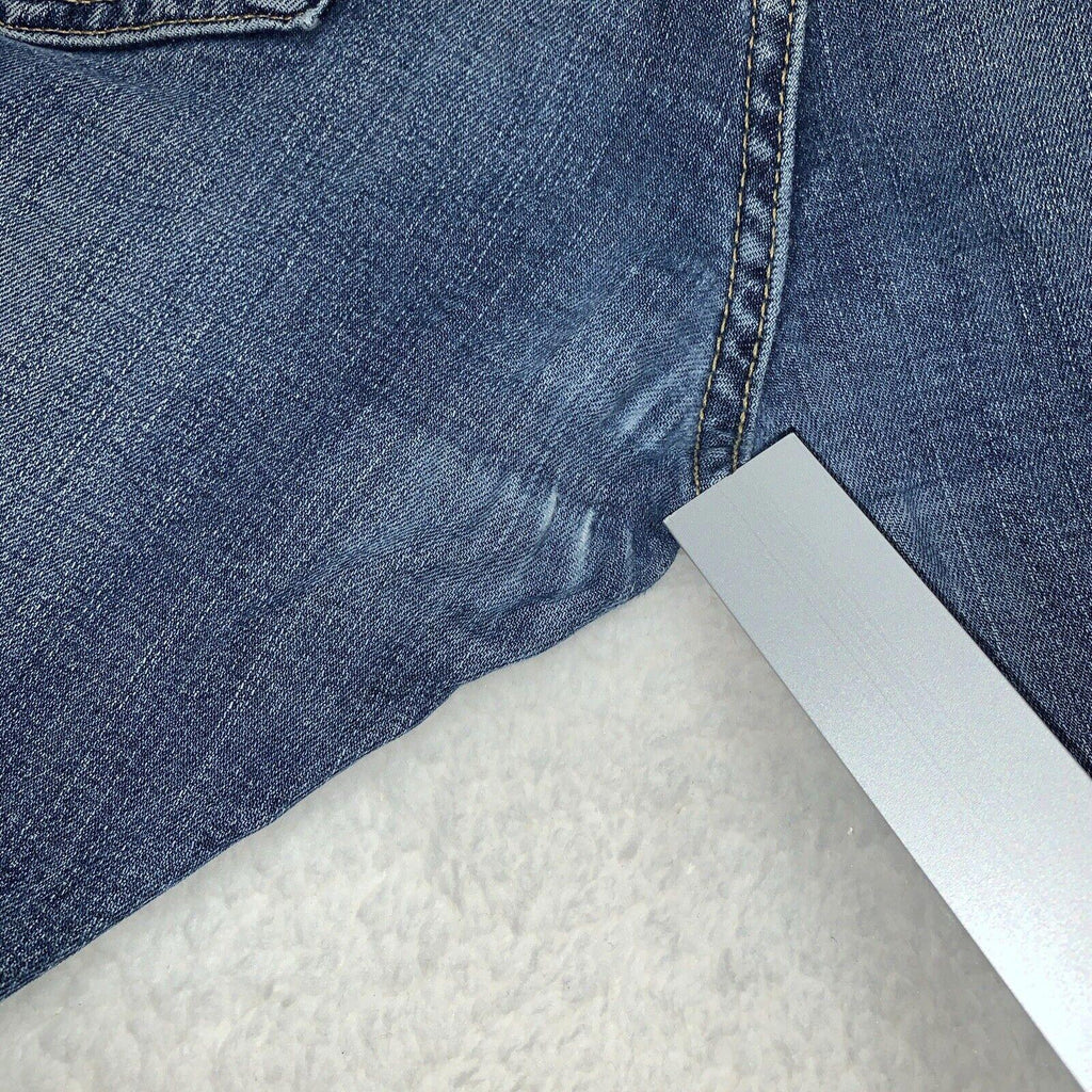 Vaqueros Levi's 512 para hombre, 30 x 30, azul, desgastados y elásticos