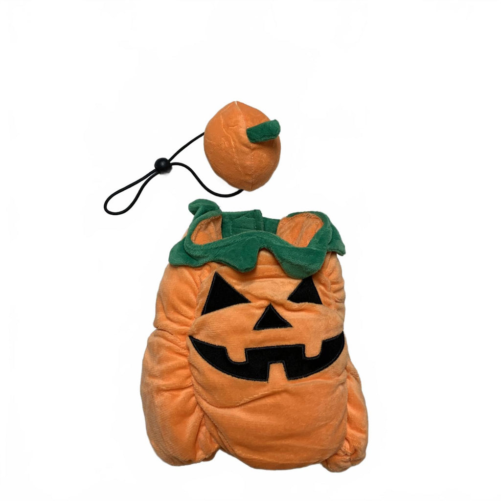 Accesorio para sombrero de disfraz de Halloween de peluche naranja extra pequeño de calabaza para mascota