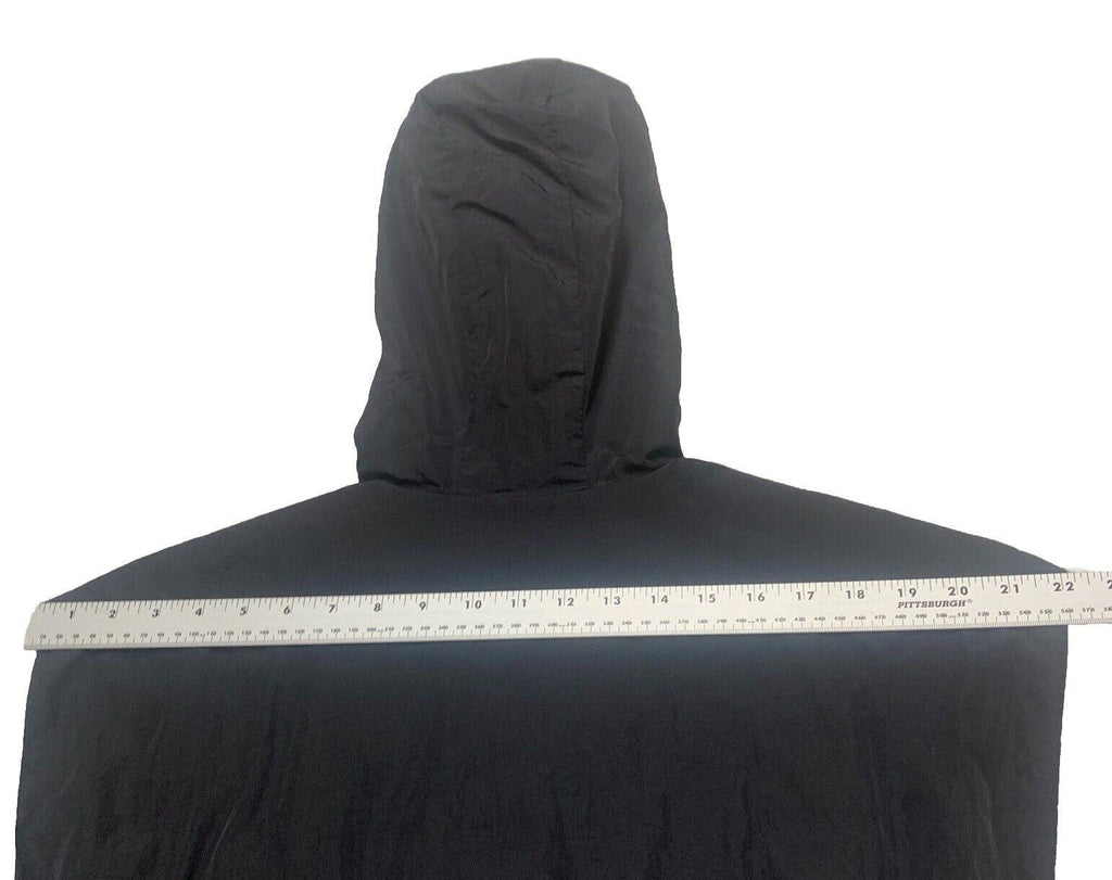 Chaqueta cortavientos con capucha y cremallera completa negra grande para niño de ADIDAS, talla 14/16