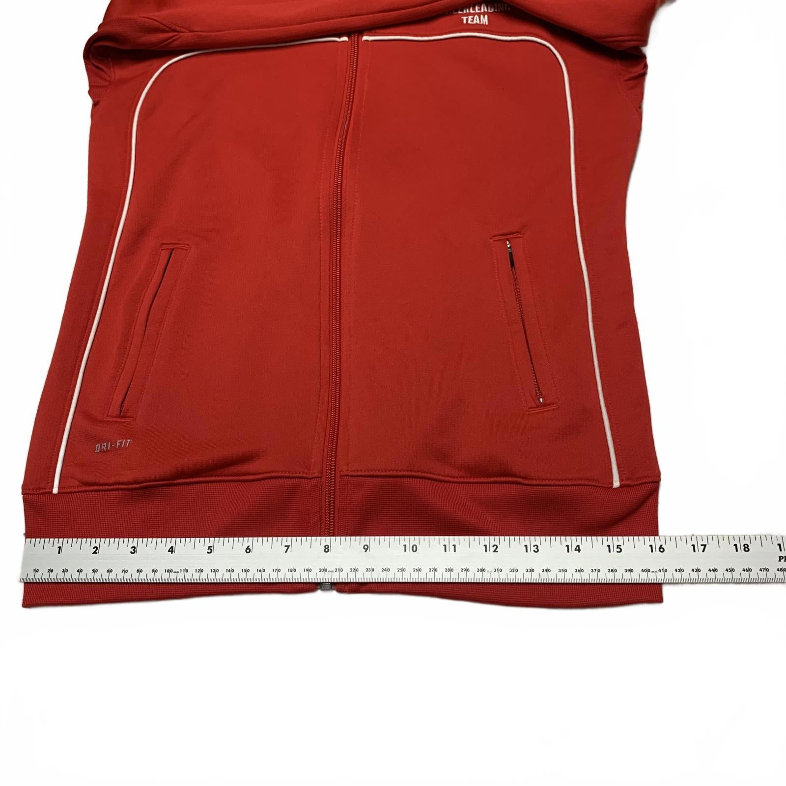 Chaqueta deportiva Nike Dri-Fit roja con cremallera completa para hombre, talla mediana