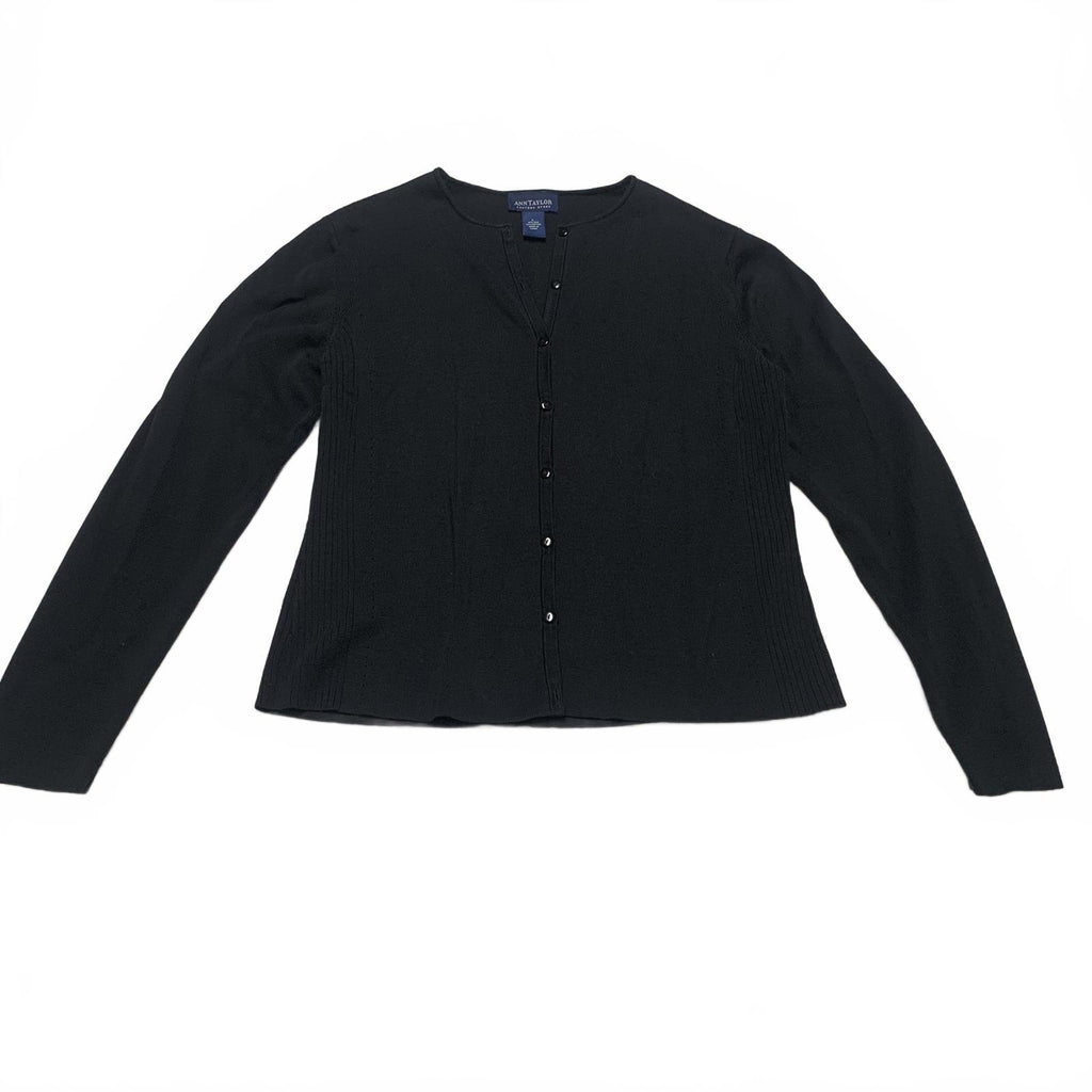 Suéter tipo cárdigan de mezcla de seda para mujer, talla L, de Ann Taylor