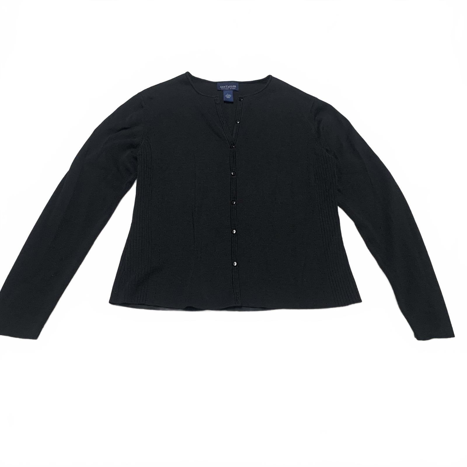 Suéter tipo cárdigan de mezcla de seda para mujer, talla L, de Ann Taylor