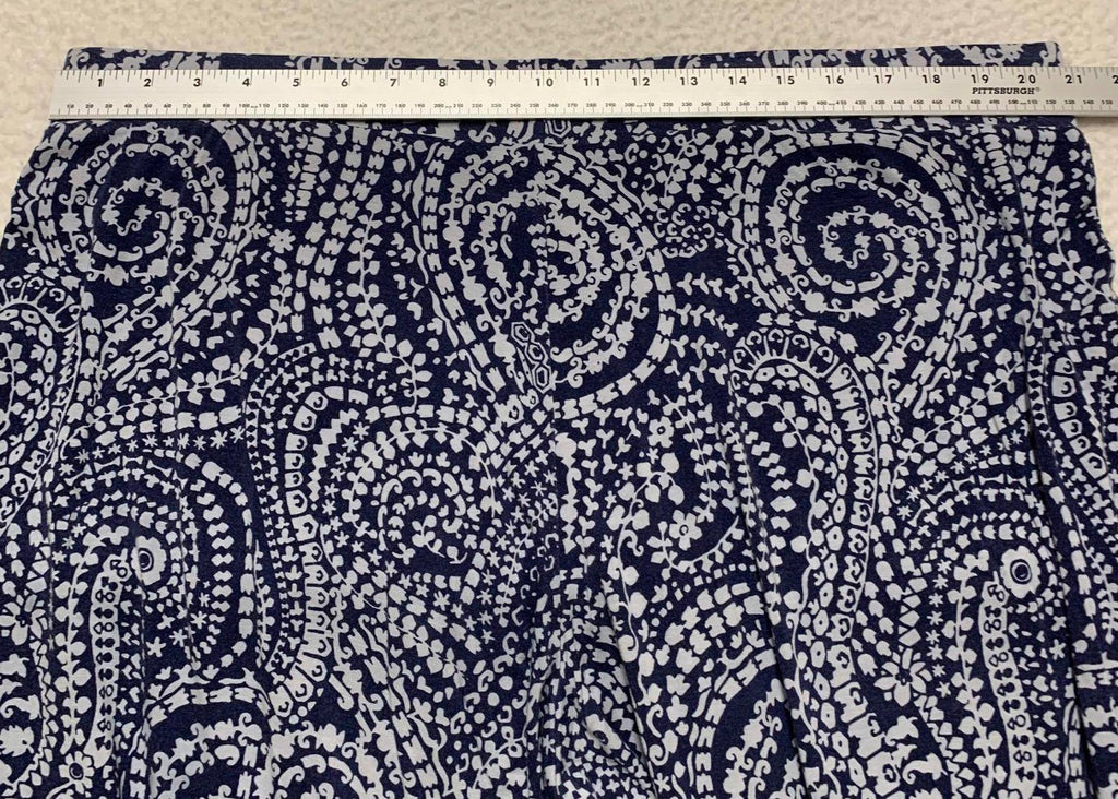 Pantalones anchos con estampado abstracto azul marino para mujer Charter Club Weekend (talla 3X, talla 41)