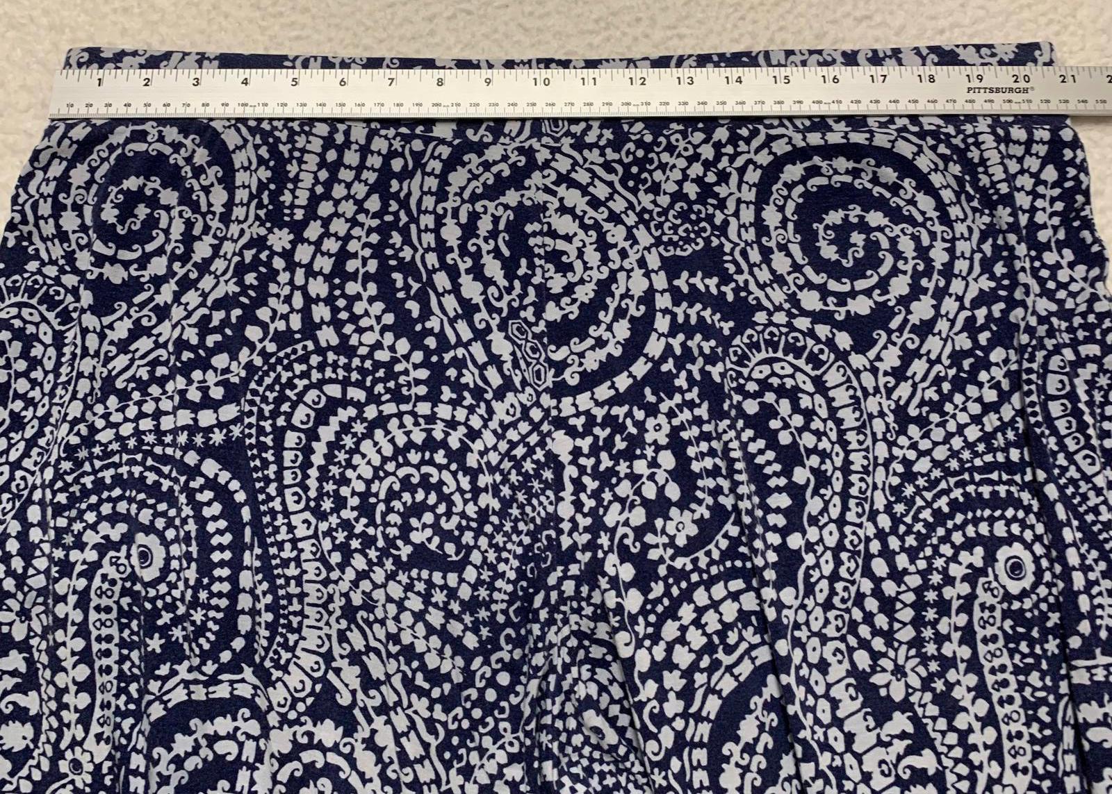 Pantalones anchos con estampado abstracto azul marino para mujer Charter Club Weekend (talla 3X, talla 41)