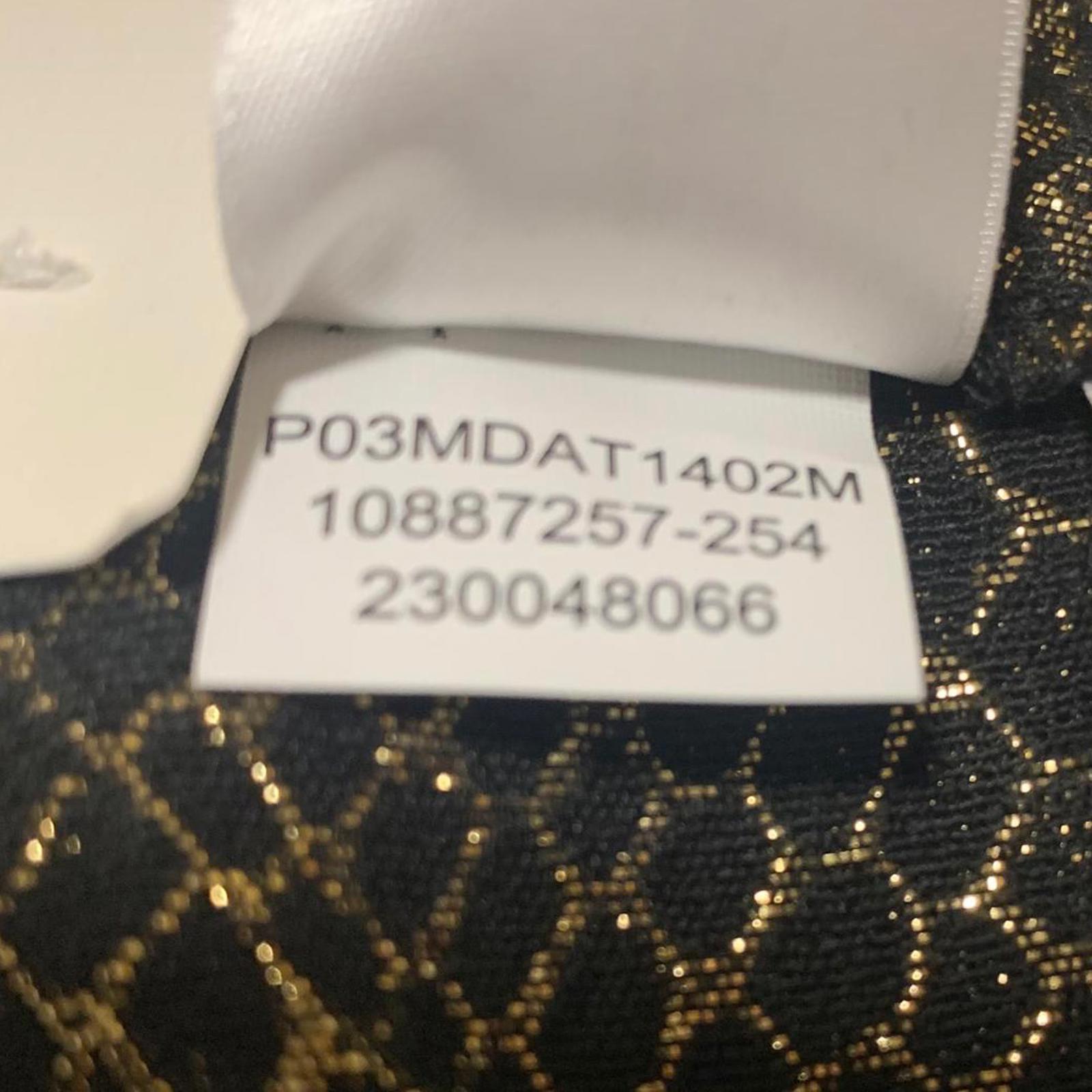 Pantalones Anne Klein para mujer, talla 8, con estampado de piel de serpiente en negro y dorado metalizado