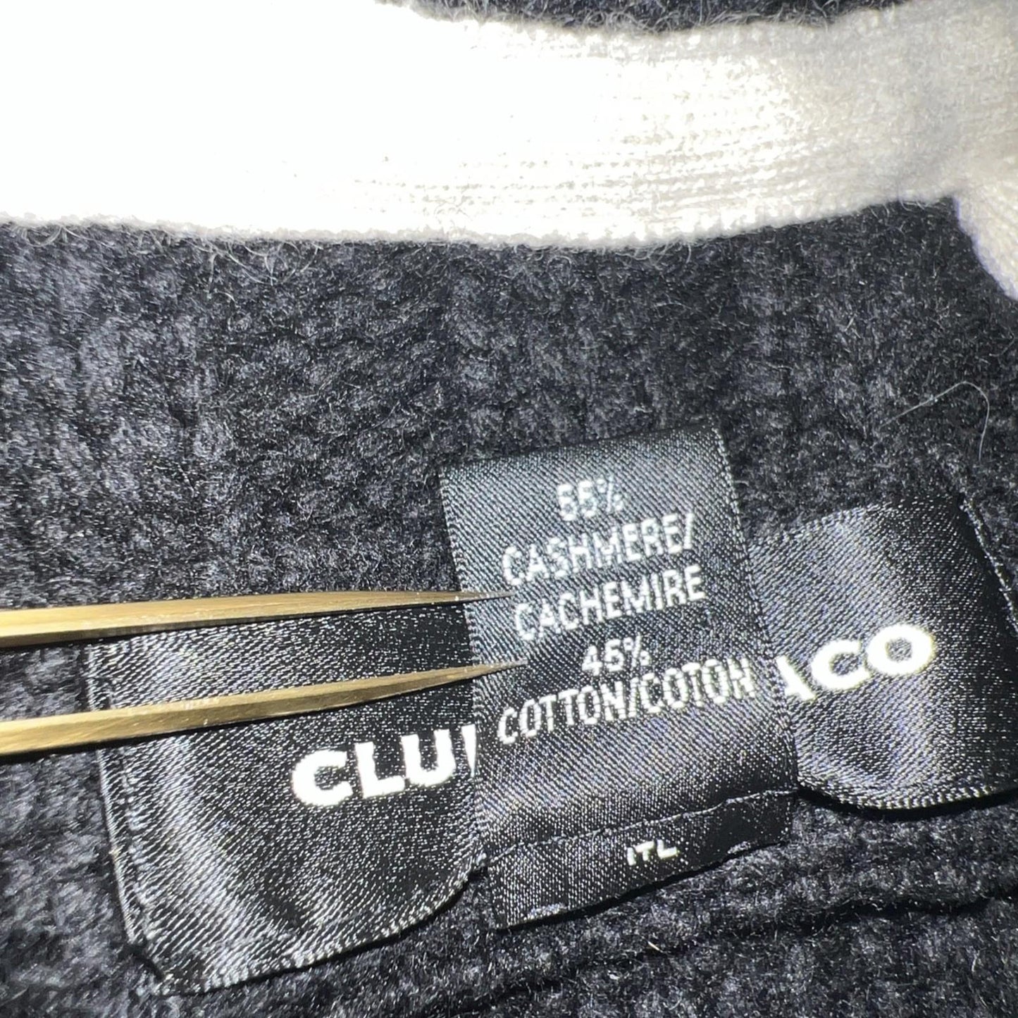 Club Monaco Men's Unisex  Size Large Black Button Down  Knit Cardigan