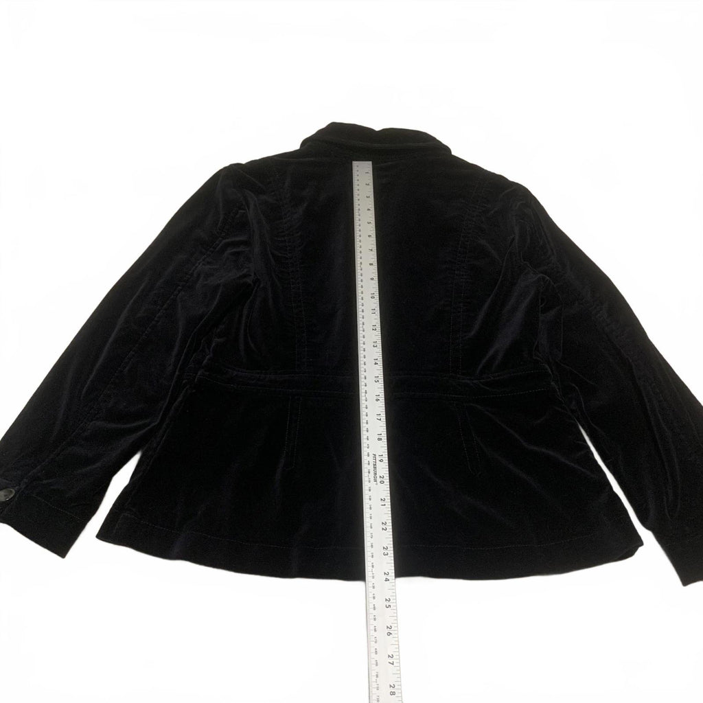 Blazer clásico de terciopelo negro Tommy Hilfiger para mujer, talla 12, chaqueta elegante