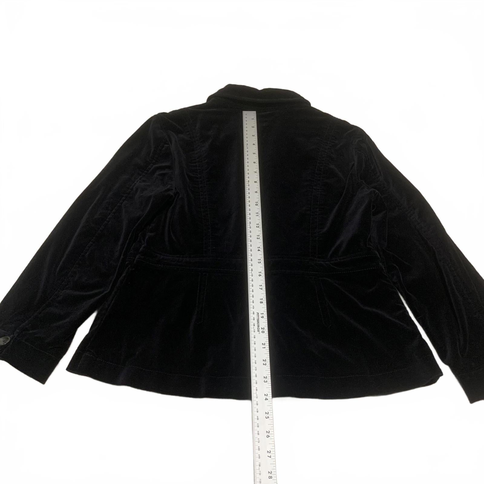 Blazer clásico de terciopelo negro Tommy Hilfiger para mujer, talla 12, chaqueta elegante