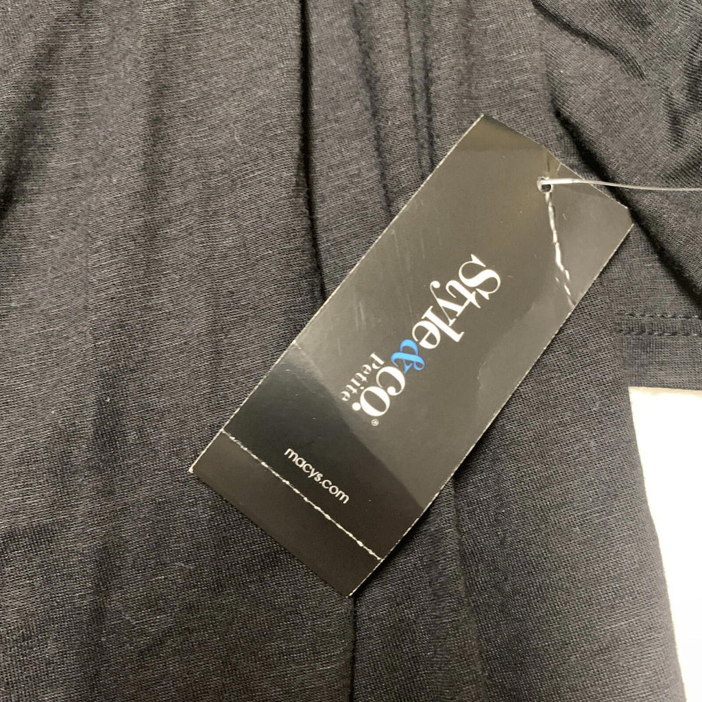 Túnica con cinturón estilo bohemio festivo en blanco y negro PXL para mujer de Style &amp; Co.