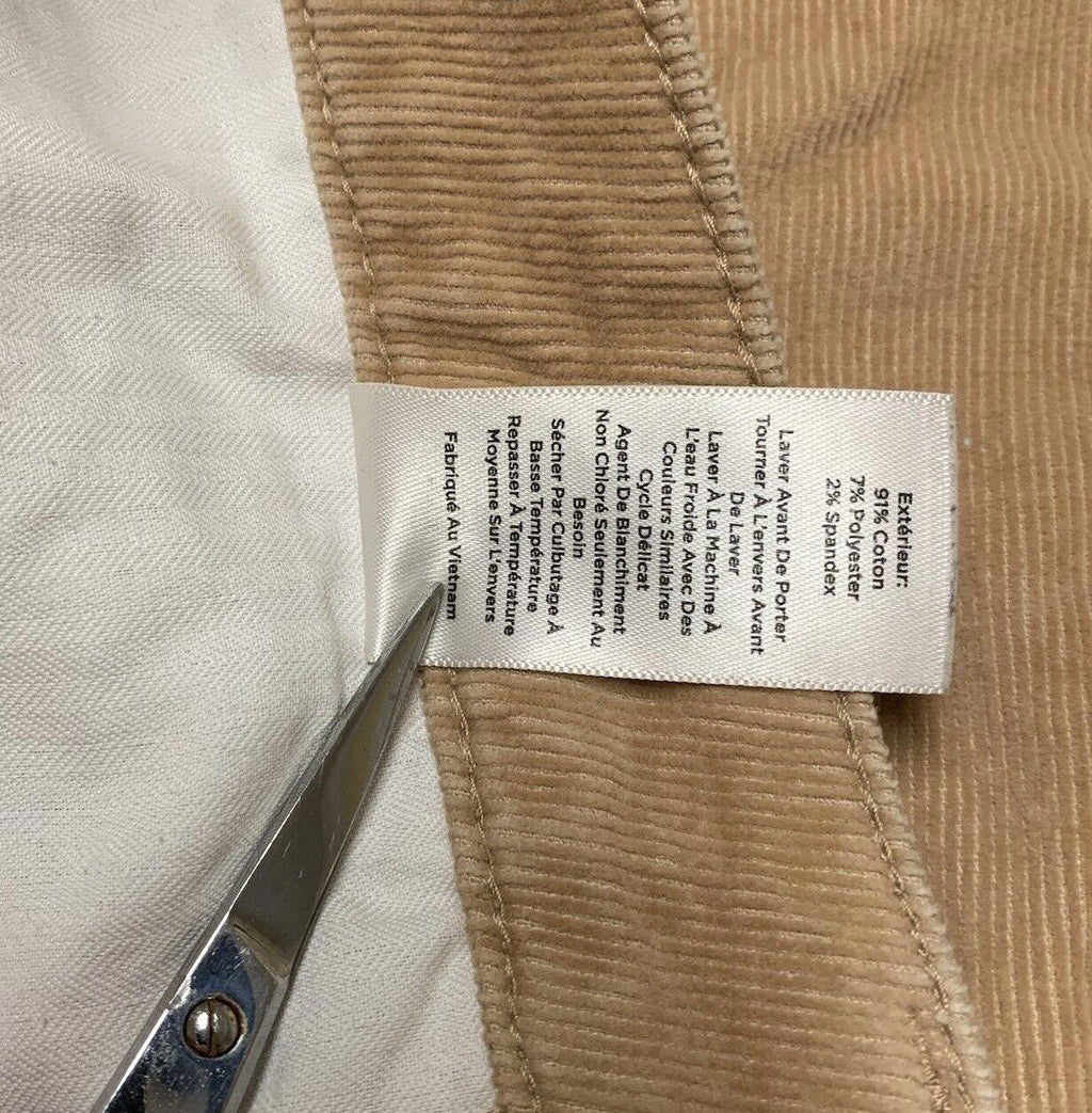 Pantalones Jegging Talbots de pana color canela para mujer, talla 14, con curvas