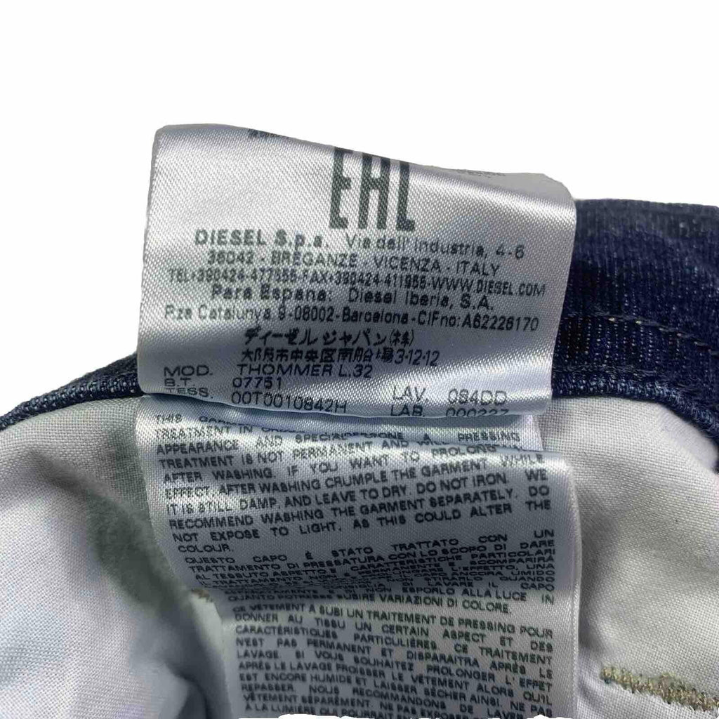 Vaqueros Diesel Thommer para hombre, talla 38x32, azul, ajustados, 084DD