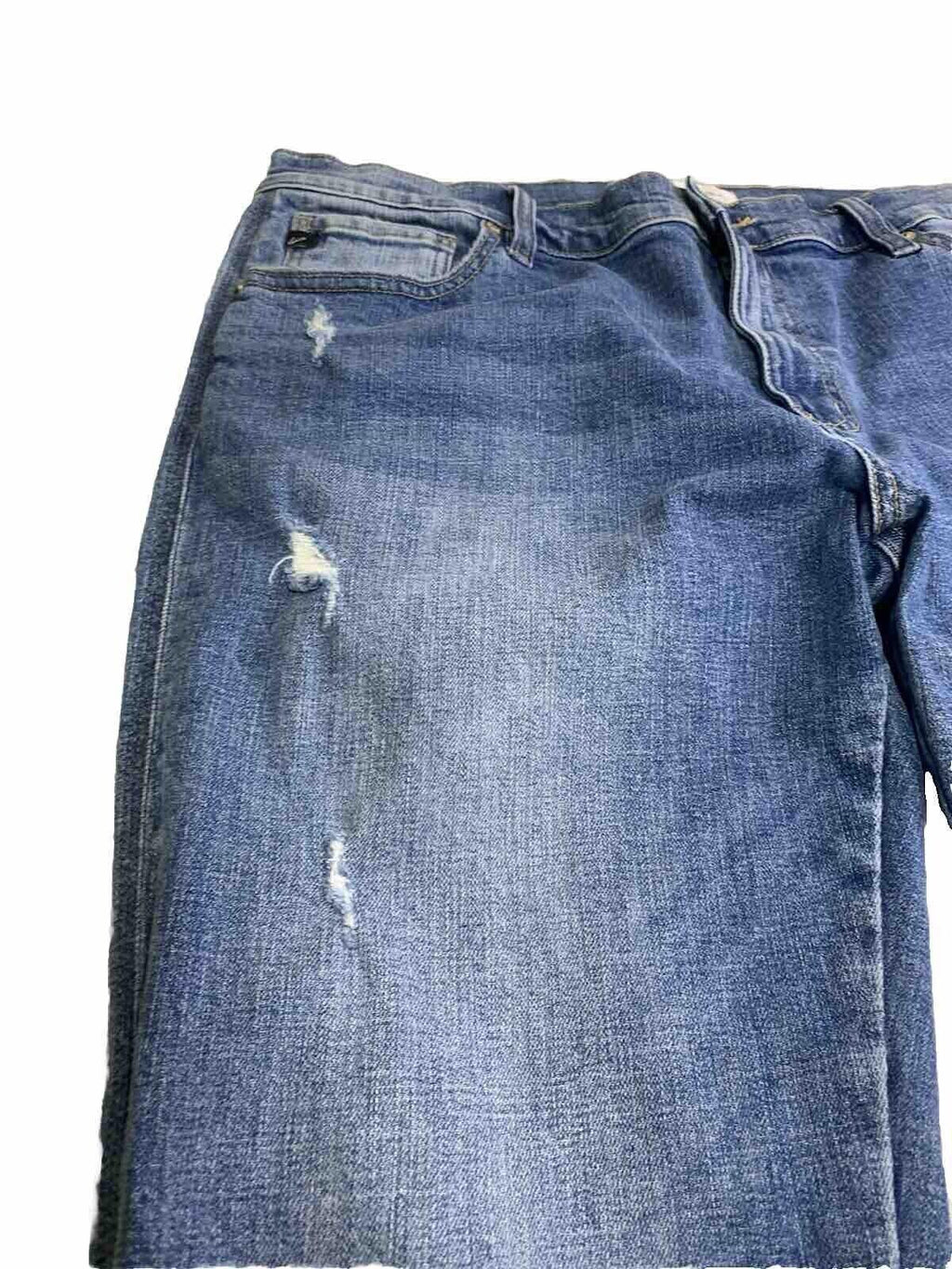 Jeans Kancan para mujer, talla 13.30, azul, desgastado, pierna recta