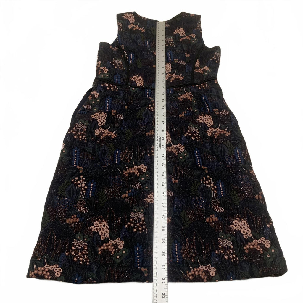 Vestido mini sin mangas con estampado floral negro de Ann Taylor Petite para mujer, talla 0P