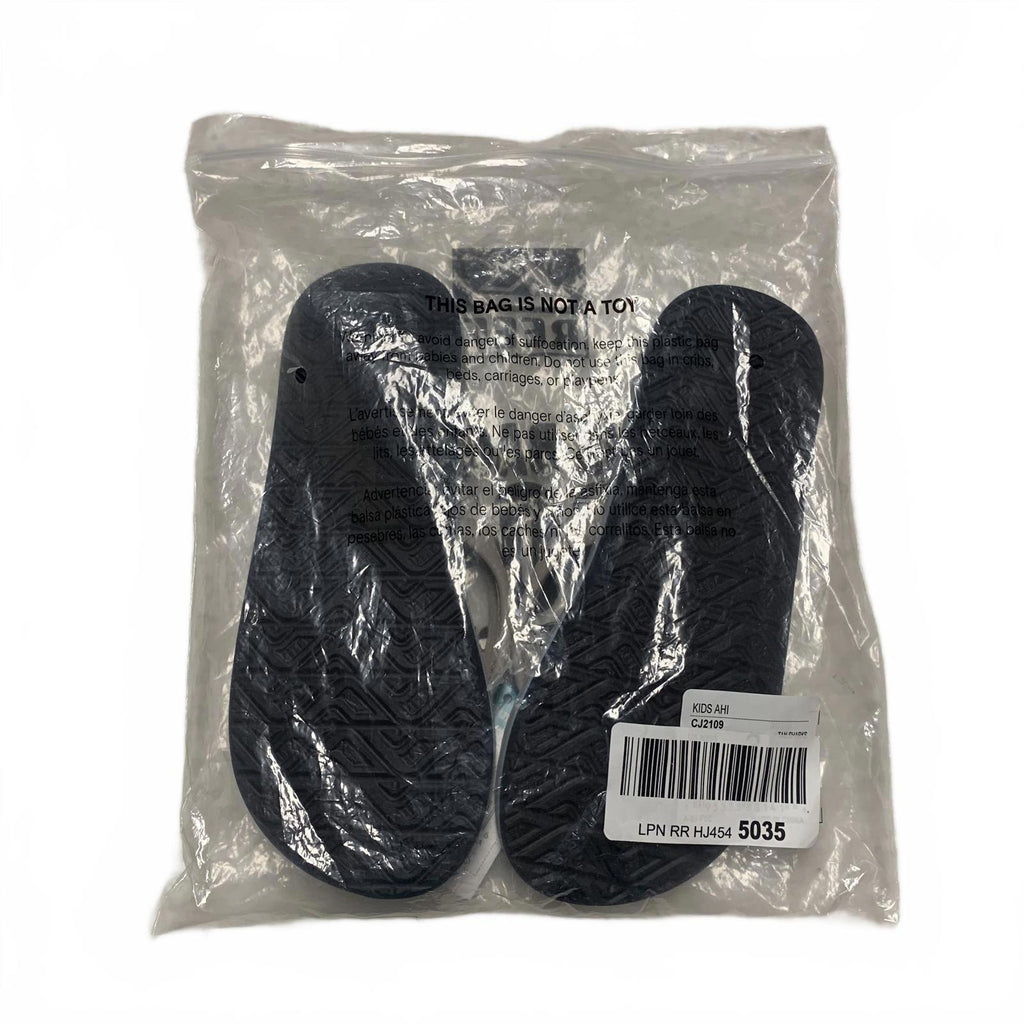 Chanclas Reef Kids Ahi talla 3 color canela con diseño de tiburones, divertidas y elegantes