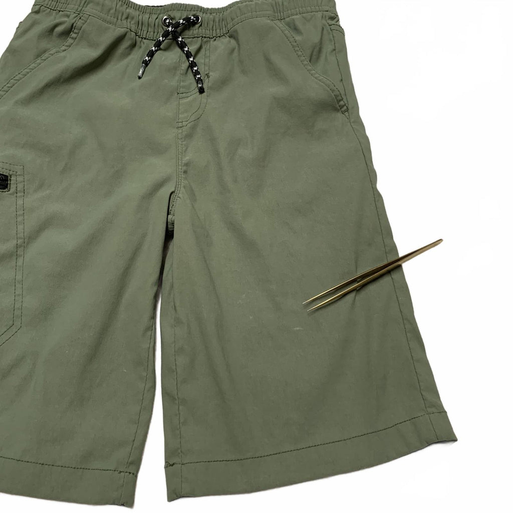 Pantalones cortos cargo vintage impermeables para niños, talla M (10/12), verde oliva, talla 24