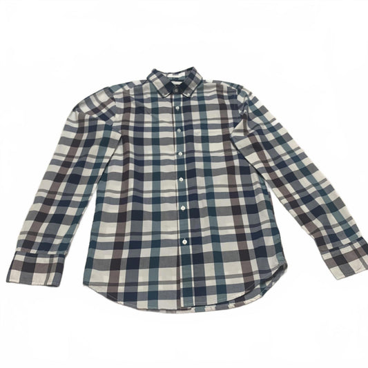 Hawker Rye Mens Size Small Blue Green Slim Fit Plaid Shirt