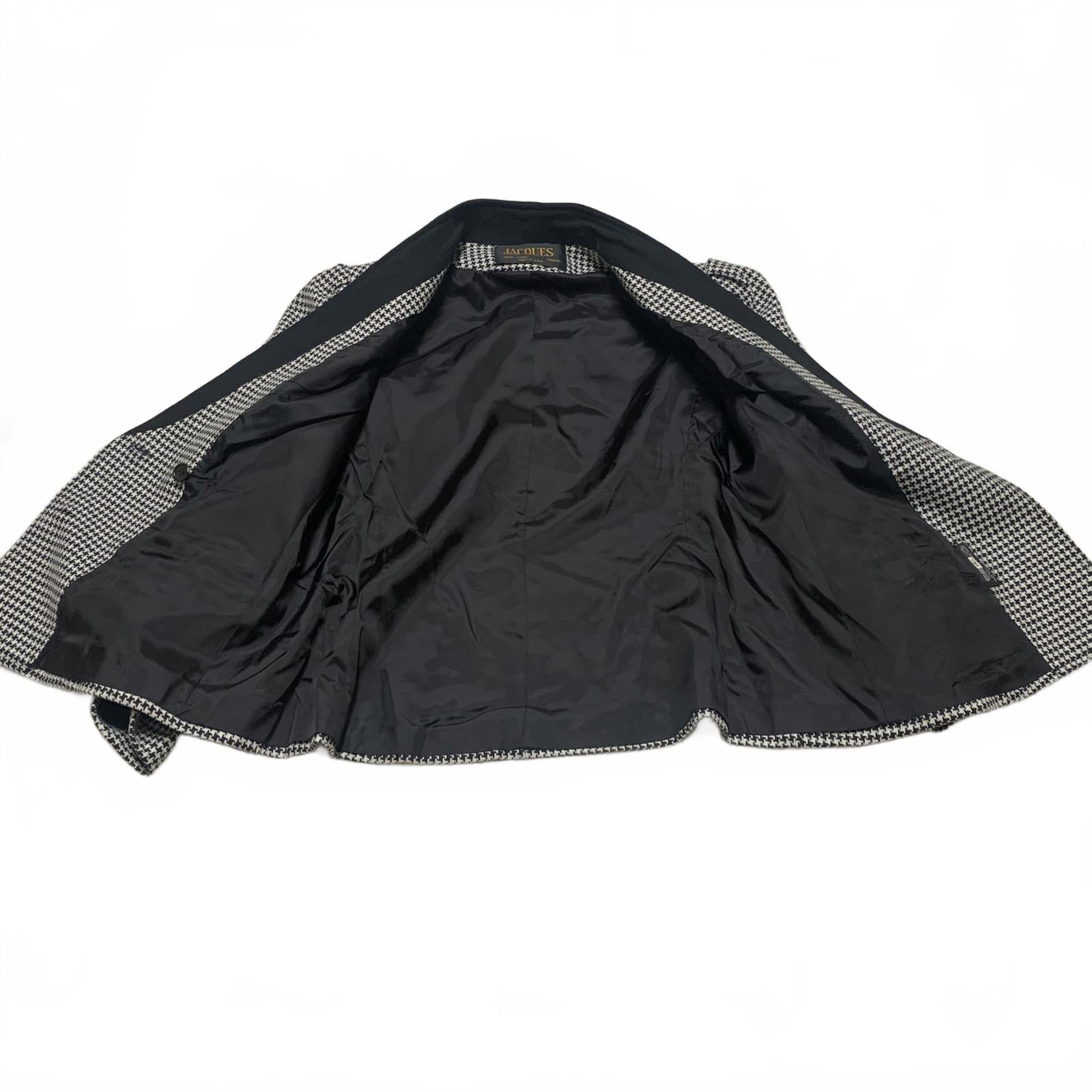 Chaqueta blazer de carrera Jacques New York Paris para mujer, talla 14 1/2, de lana, años 80, EE. UU.