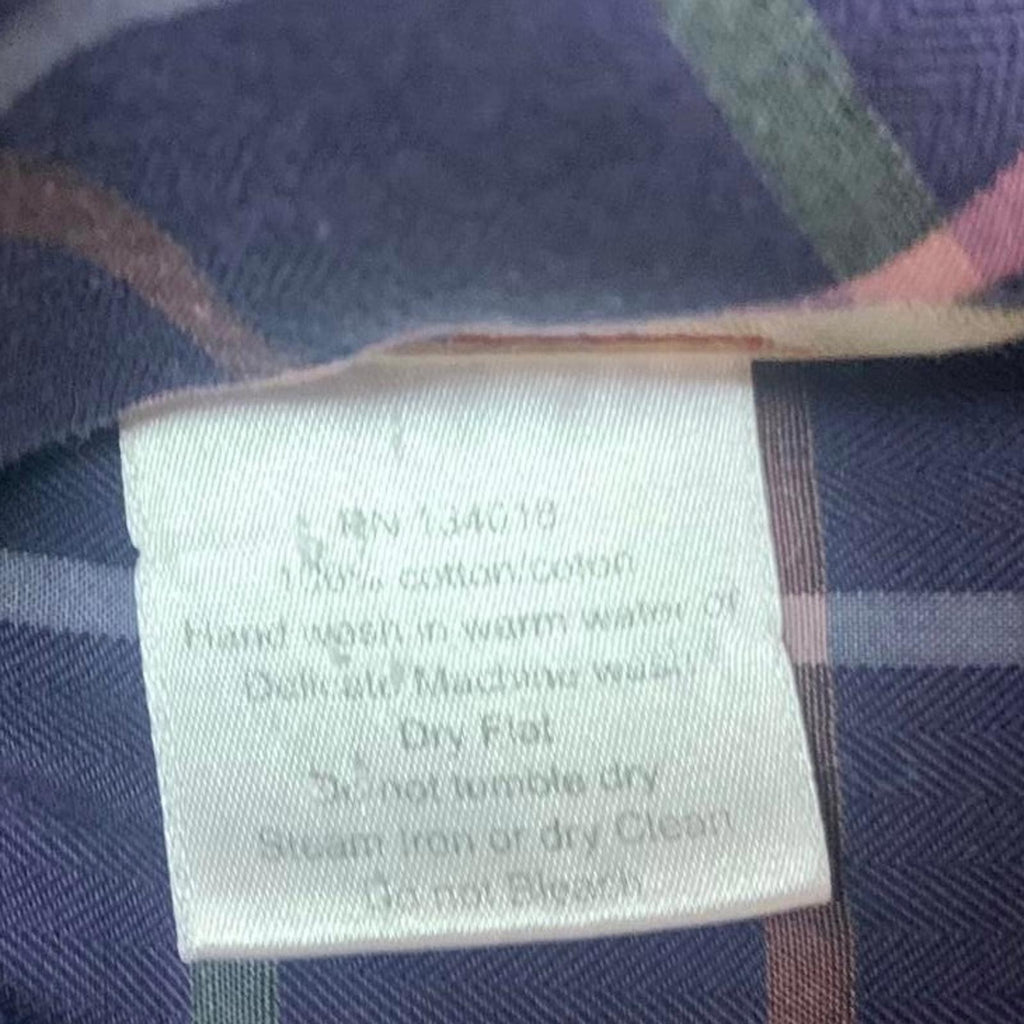 Borgo Ognissanti 28 Men's M Blue Plaid Button Shirt Multicolor Check