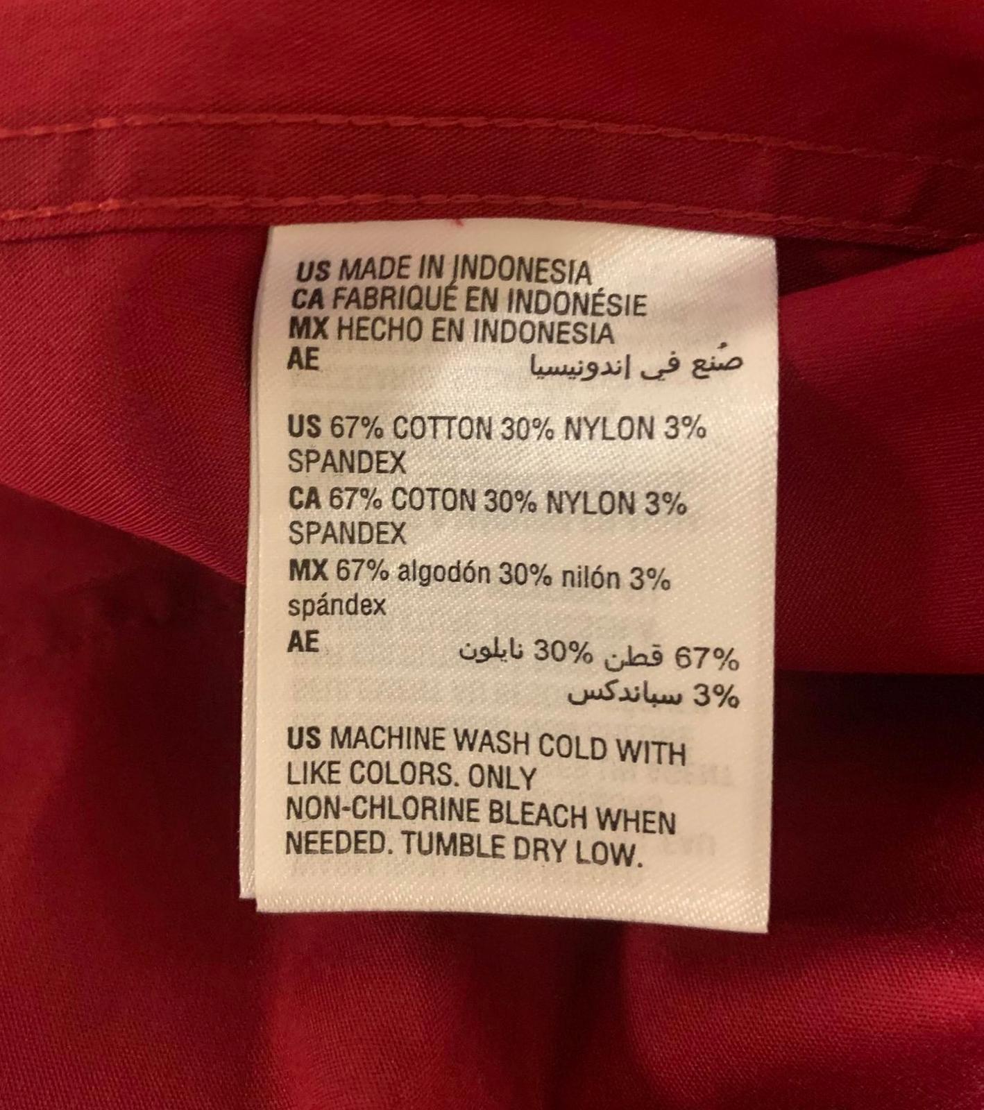 Alfani Men's L 16-16.5 Red Long Sleeve Dress Shirt