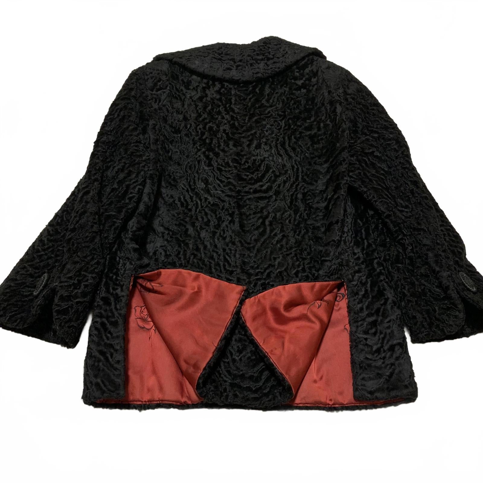 Vintage Persian Lamb 40s 60s Mink Fur Coat Henri’s Fur Salon Fair Lawn NJ