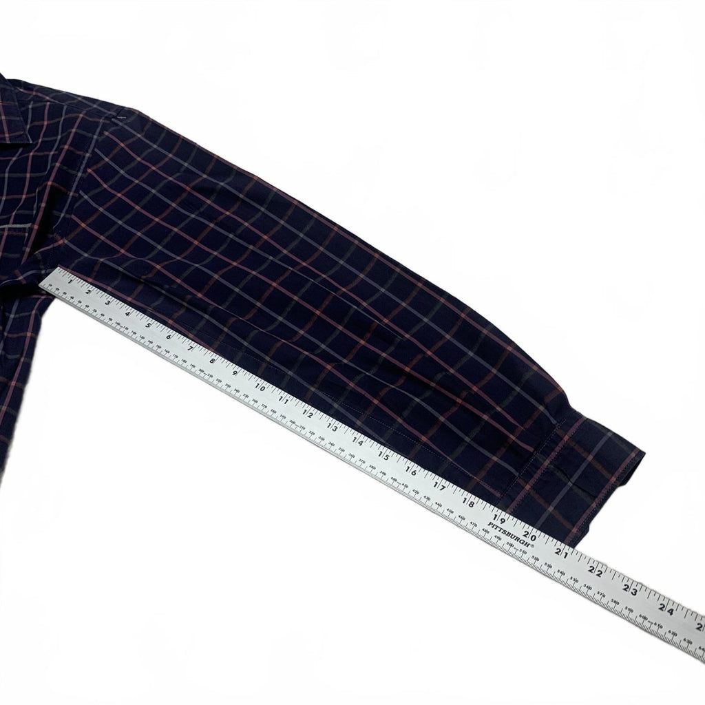 Borgo Ognissanti 28 Men's M Blue Plaid Button Shirt Multicolor Check