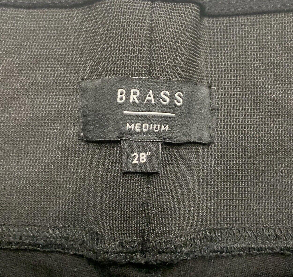 Cinturón elástico negro de latón para mujer, de 28 pulgadas, mediano, con cierre de velcro