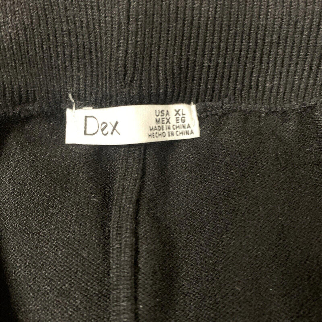 Pantalones cortos negros de pierna ancha estilo gaucho de Dex Clothing para mujer, talla extra grande