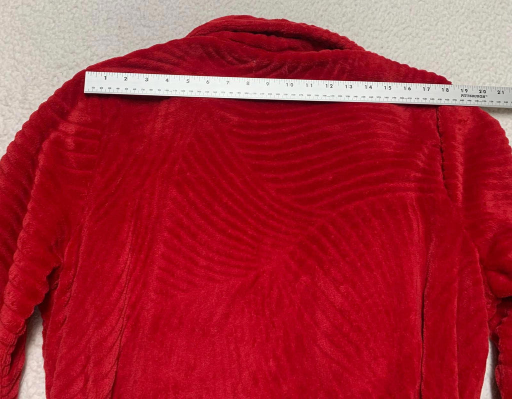 Bata de polar roja Charter Club Intimates para mujer, talla M/L