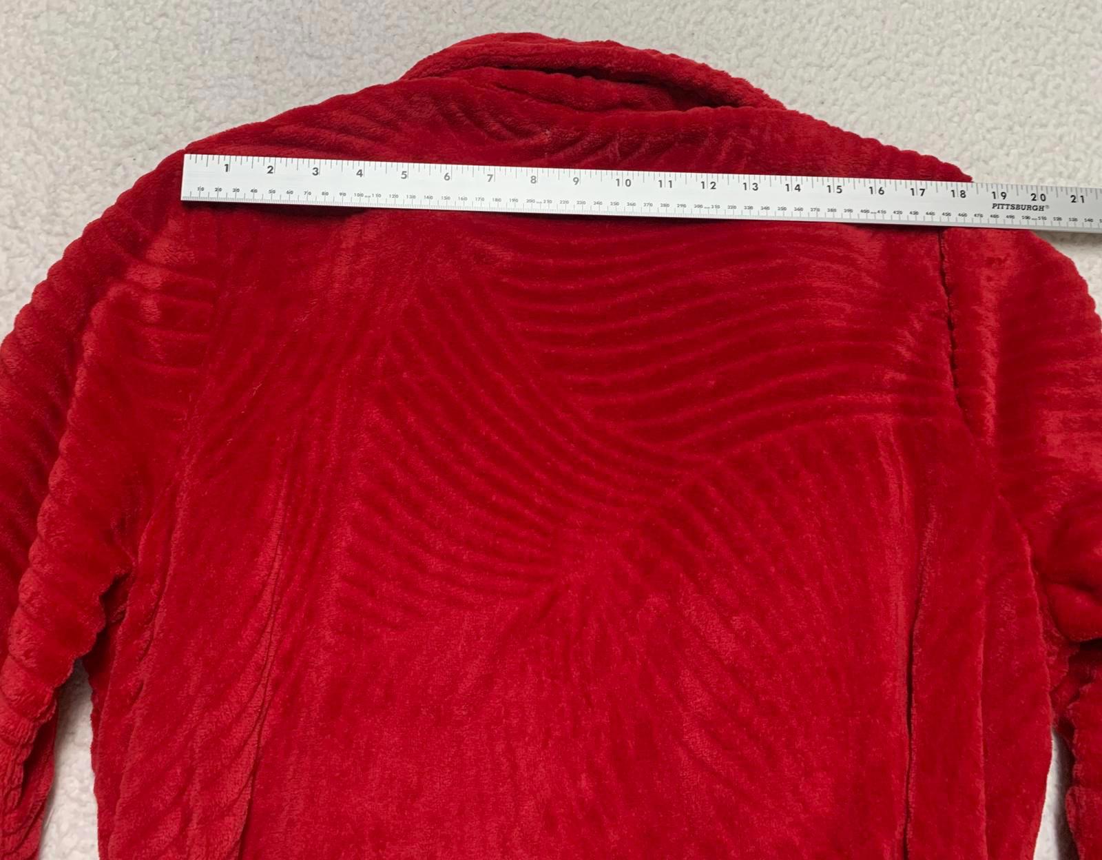 Bata de polar roja Charter Club Intimates para mujer, talla M/L