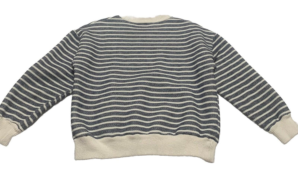 Suéter corto de manga larga azul y beige para mujer, talla M, de Zara