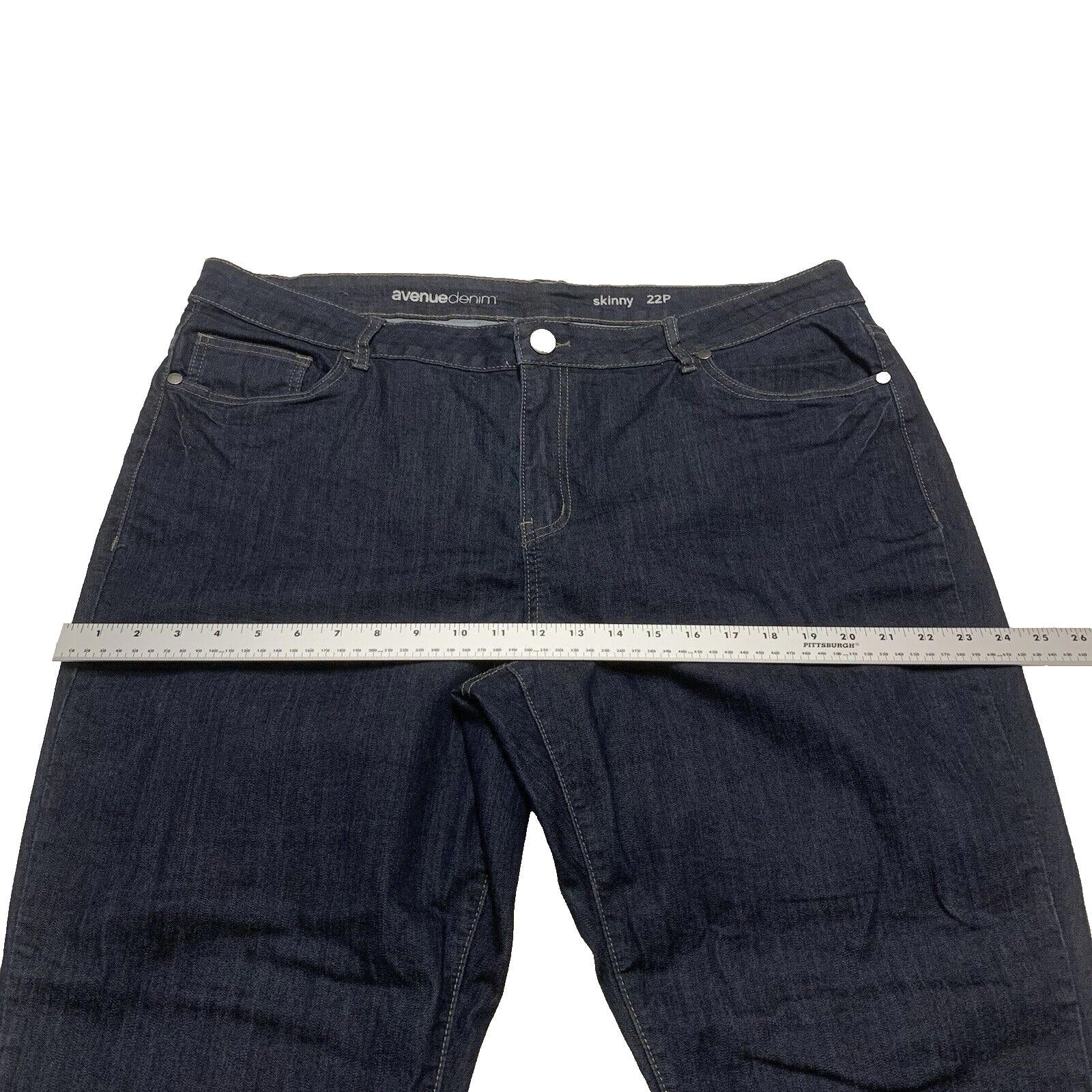 Vaqueros Avenue Denim para mujer talla 22P Plus azul oscuro elásticos
